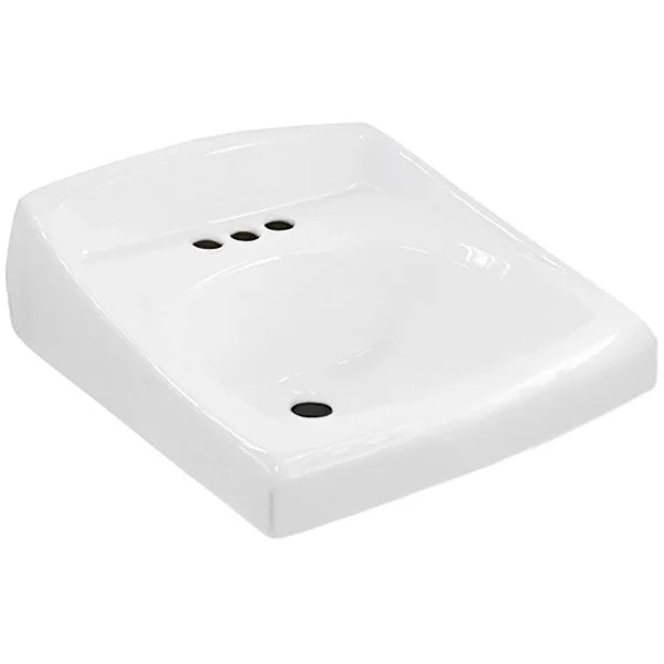 Sloan 3873073 Vitreous China Wall Mounted Backsplash Lavatory with SloanTec Glaze