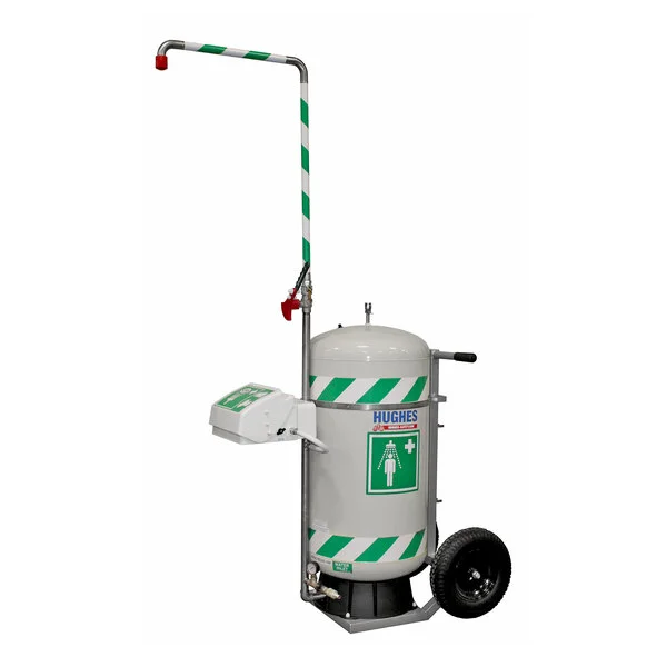 Hughes 30 Gallon Mobile Unheated Self-Contained Pressurized Safety Shower with Eye Wash 40K45G Hughes 30 Gallon Mobile Unheated Self-Contained Pressurized Safety Shower with Eye Wash 40K45G