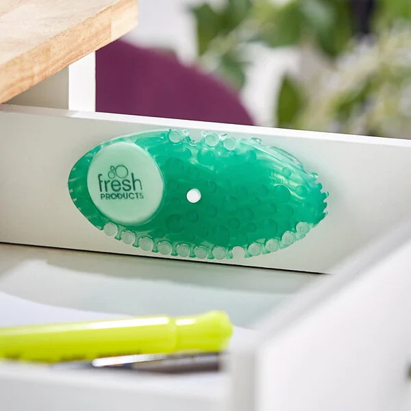 Fresh Products Curve CURV-F-010I060M-02 Cucumber Melon Scent Passive Air Freshener with Holder - 10/Pack Fresh Products Curve CURV-F-010I060M-02 Cucumber Melon Scent Passive Air Freshener with Holder - 10/Pack