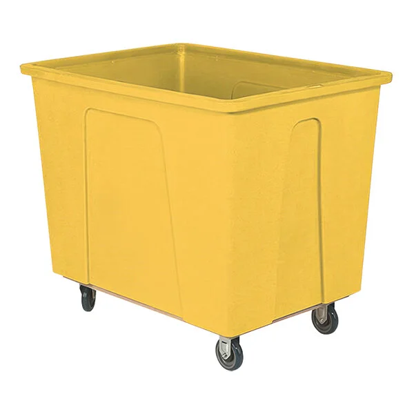 Wesco Industrial Products 272507 4 Bushel / 32 Gallon Yellow Polyethylene Box Truck with 5
