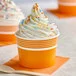 Choice 12 oz. Orange Paper Frozen Yogurt / Food Cup - 50/Pack Choice 12 oz. Orange Paper Frozen Yogurt / Food Cup - 50/Pack