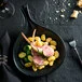 Hall China from Steelite International HL16770AFCA Foundry 18 oz. Black China Fry Pan Server - 12/Case Hall China from Steelite International HL16770AFCA Foundry 18 oz. Black China Fry Pan Server - 12/Case