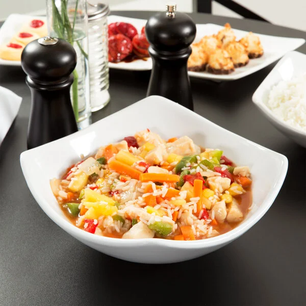 American Metalcraft Prestige SQVY8 2.34 Qt. Wave Porcelain Bowl American Metalcraft Prestige SQVY8 2.34 Qt. Wave Porcelain Bowl