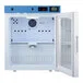 Summit Appliance ACR162G EQTemp ACR Series 1.58 Cu. Ft. White / Blue Compact Glass Door Reach-In Medical Refrigerator - 115V Summit Appliance ACR162G EQTemp ACR Series 1.58 Cu. Ft. White / Blue Compact Glass Door Reach-In Medical Refrigerator - 115V