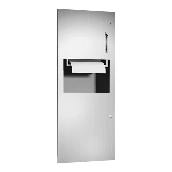 American Specialties, Inc. Simplicity 10-64696 Recessed Lever-Operated Roll Paper Towel Dispenser with 9.4 Gallon Waste Receptacle American Specialties, Inc. Simplicity 10-64696 Recessed Lever-Operated Roll Paper Towel Dispenser with 9.4 Gallon Waste Receptacle