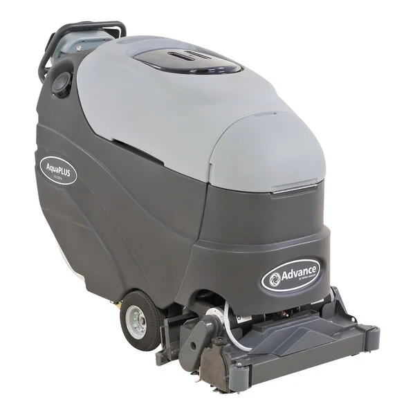 Advance AquaPLUS AXP 56317005 Carpet Extractor with (4) 251 Ah Wet Batteries, Onboard Charger, and Brushes - 16 Gallon / 20 Gallon Advance AquaPLUS AXP 56317005 Carpet Extractor with (4) 251 Ah Wet Batteries, Onboard Charger, and Brushes - 16 Gallon / 20 Gallon