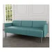 Lesro Luxe Lounge Series Patriot Plus Sea Vinyl 3-Seat Sofa with Upholstered Arms and Steel Legs Lesro Luxe Lounge Series Patriot Plus Sea Vinyl 3-Seat Sofa with Upholstered Arms and Steel Legs