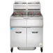Vulcan 2TR45AF-1 PowerFry3 Natural Gas 90-100 lb. 2 Unit Fryer System with Solid State Analog Controls and KleenScreen Filtration - 140,000 BTU Vulcan 2TR45AF-1 PowerFry3 Natural Gas 90-100 lb. 2 Unit Fryer System with Solid State Analog Controls and KleenScreen Filtration - 140,000 BTU