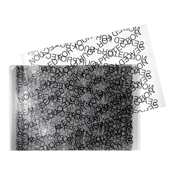 77 mm x 50 mm Perforated Shrink Band with Tamper Message - 250/Bag