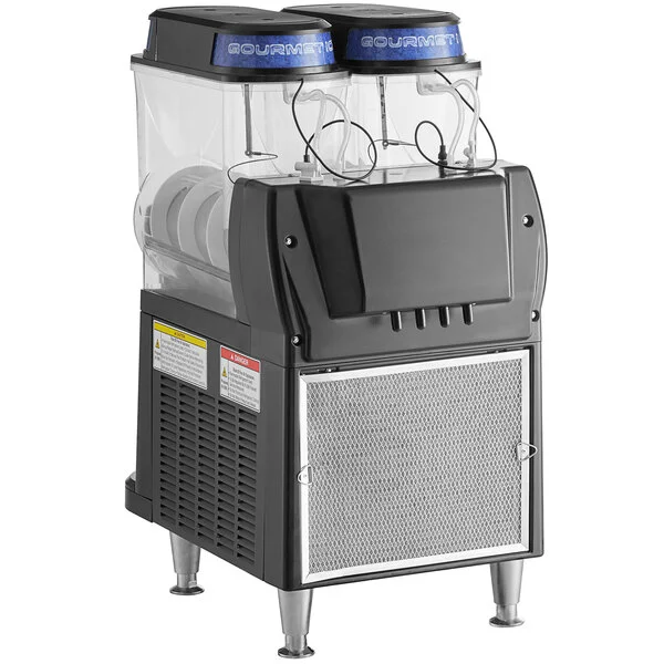 Bunn 58000.0011 Ultra NX Black Double 3 Gallon Liquid Autofill Slushy Machine with Constant Flow Valve - 120V Bunn 58000.0011 Ultra NX Black Double 3 Gallon Liquid Autofill Slushy Machine with Constant Flow Valve - 120V