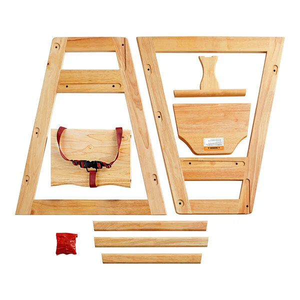 Lancaster Table & Seating Standard Height Wooden High Chair with Natural Finish - Unassembled Lancaster Table & Seating Standard Height Wooden High Chair with Natural Finish - Unassembled