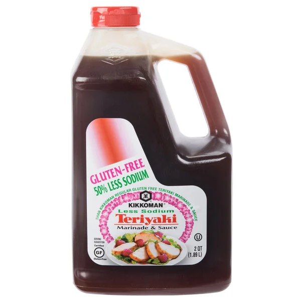 Kikkoman .5 Gallon Less Sodium Gluten-Free Teriyaki Marinade and Sauce