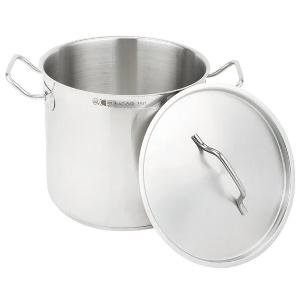 Vollrath 3501 Optio 8 Qt. Stainless Steel Stock Pot with Cover Vollrath 3501 Optio 8 Qt. Stainless Steel Stock Pot with Cover