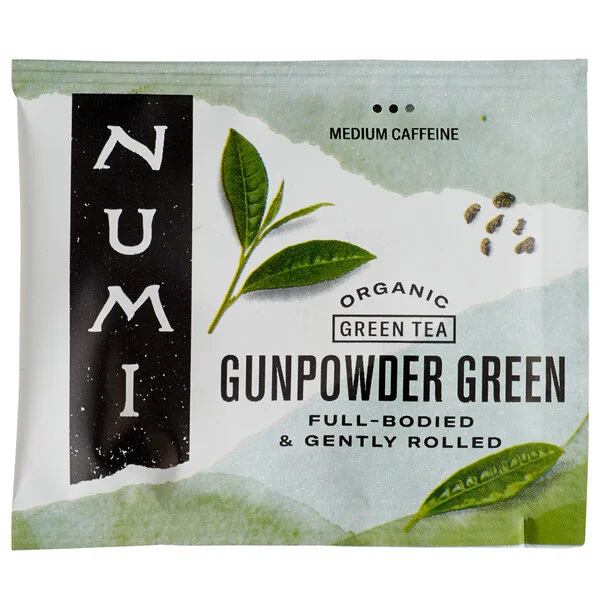 Numi Organic Gunpowder Green Tea Bags - 100/Case Numi Organic Gunpowder Green Tea Bags - 100/Case