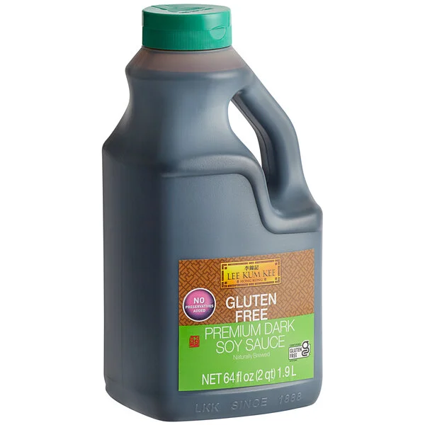 Lee Kum Kee Gluten-Free Premium Dark Soy Sauce 1/2 Gallon - 6/Case Lee Kum Kee Gluten-Free Premium Dark Soy Sauce 1/2 Gallon - 6/Case