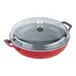 Staub 3.5 Qt. Cherry Enameled Cast Iron Brazier with Glass Lid 1003539 Staub 3.5 Qt. Cherry Enameled Cast Iron Brazier with Glass Lid 1003539