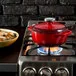 Lodge EC1D43 1.5 Qt. Island Spice Red Enameled Cast Iron Dutch Oven Lodge EC1D43 1.5 Qt. Island Spice Red Enameled Cast Iron Dutch Oven