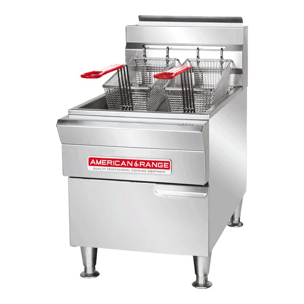 American Range AR-GCF-15 15 lb. Natural Gas Countertop Fryer - 30,000 BTU