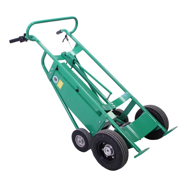 Valley Craft 800 lb. 4-Wheel Battery-Powered Steel Drum Truck with Fiber Drum Chime Hook and Solid Rubber / Polyurethane Wheels F89503F