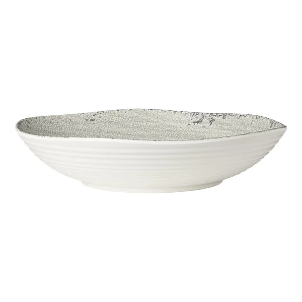 Creations Pompeii from Steelite International 4 Qt. Stone Melamine Round Shallow Bowl - 8/Case Creations Pompeii from Steelite International 4 Qt. Stone Melamine Round Shallow Bowl - 8/Case