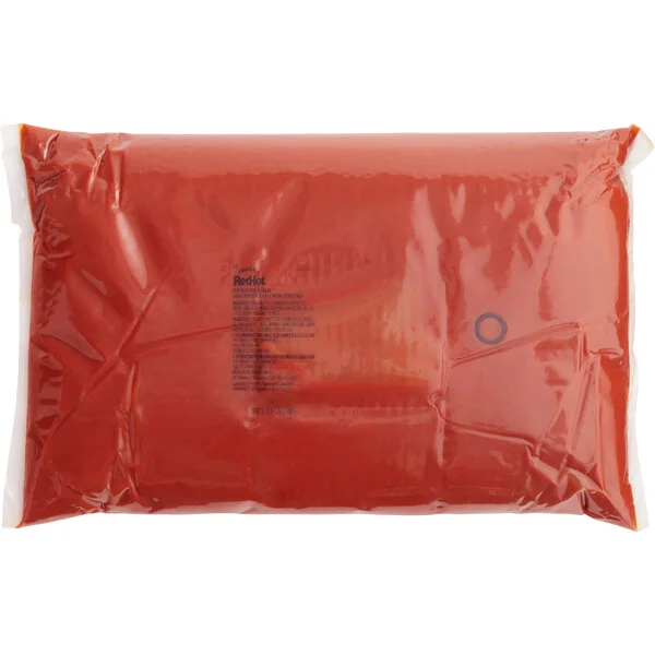 Frank's RedHot Original Buffalo Wing Hot Sauce 1.5 Gallon Dispensing Pouch with Fitment - 2/Case Frank's RedHot Original Buffalo Wing Hot Sauce 1.5 Gallon Dispensing Pouch with Fitment - 2/Case