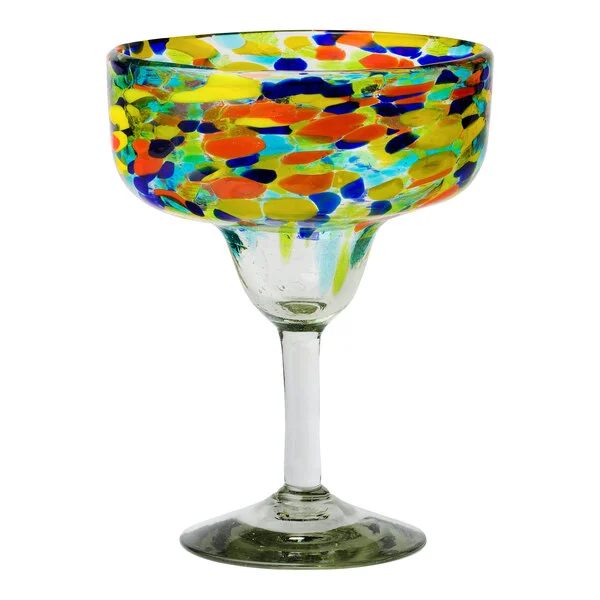 10 Strawberry Street Carnival Multicolored 15 oz. Margarita Glass - 6/Case