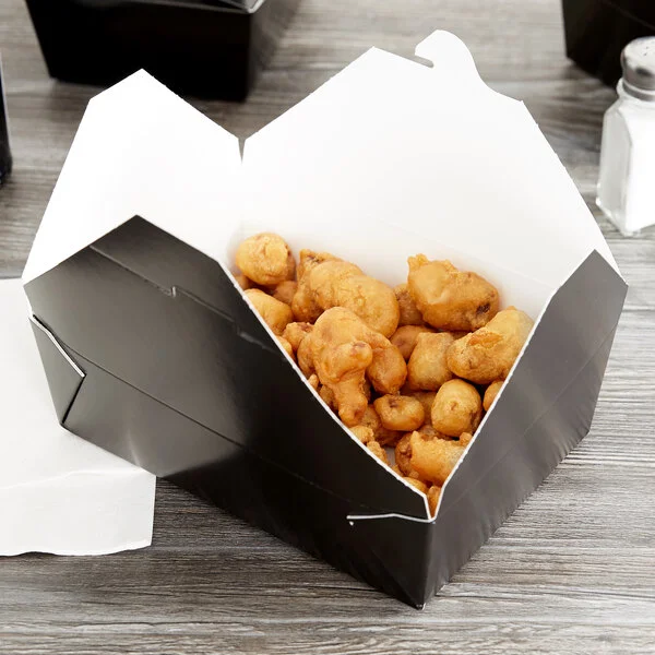 Fold-Pak 03BPBLACKM Bio-Pak Black Microwavable Paper #3 Take-Out Containers 7 3/4 Fold-Pak 03BPBLACKM Bio-Pak Black Microwavable Paper #3 Take-Out Containers 7 3/4
