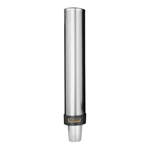 San Jamar C3400P Pull-Type Stainless Steel Wall Mount 12 - 24 oz. Cup Dispenser San Jamar C3400P Pull-Type Stainless Steel Wall Mount 12 - 24 oz. Cup Dispenser