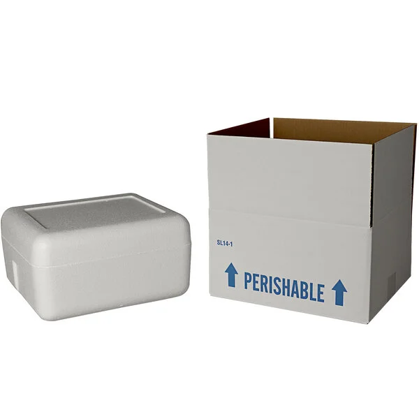 Insulated Shipping Box with Foam Cooler 12 1/4