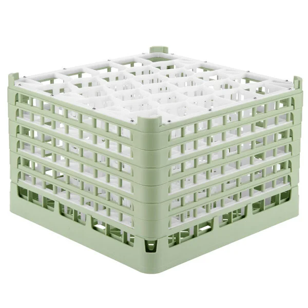 Vollrath 52849 Signature Lemon Drop Full-Size Light Green 30-Compartment 11 3/8