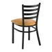 Lancaster Table & Seating Black Finish Ladder Back Chair with 2 1/2 Lancaster Table & Seating Black Finish Ladder Back Chair with 2 1/2
