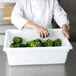 Rubbermaid® FG350000WHT White Polyethylene Food Storage Box - 26 Rubbermaid® FG350000WHT White Polyethylene Food Storage Box - 26