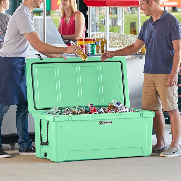 CaterGator CG170SF Seafoam 170 Qt. Rotomolded Outdoor Cooler / Ice Chest CaterGator CG170SF Seafoam 170 Qt. Rotomolded Outdoor Cooler / Ice Chest