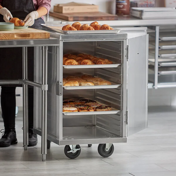 Regency 20 Pan End Load Enclosed Half Height Bun / Sheet Pan Rack - Welded