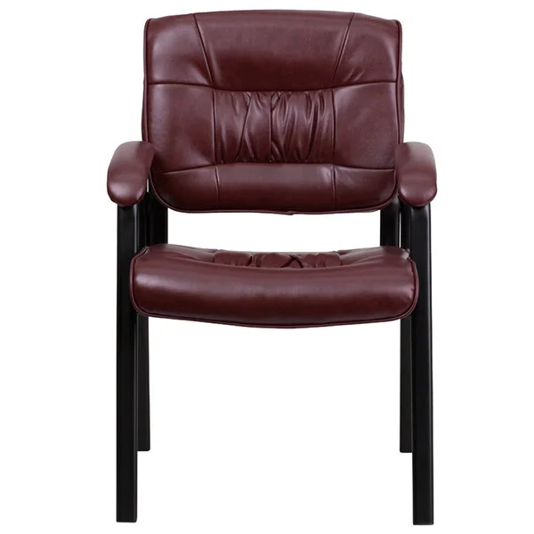 Flash Furniture BT-1404-BURG-GG Burgundy Leather Executive Side Chair with Black Frame Finish Flash Furniture BT-1404-BURG-GG Burgundy Leather Executive Side Chair with Black Frame Finish