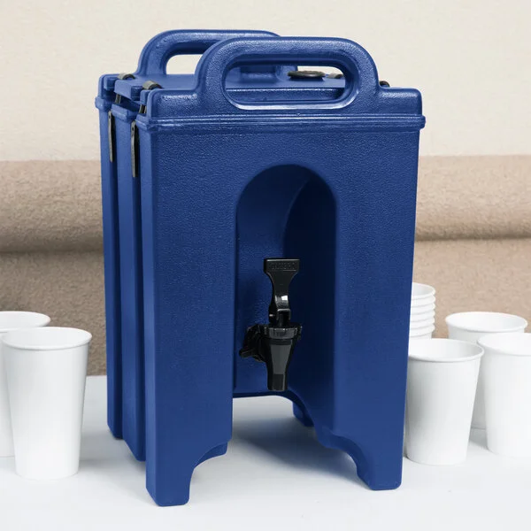 Cambro 100LCD186 Camtainer® 1.5 Gallon Navy Blue Insulated Beverage Dispenser