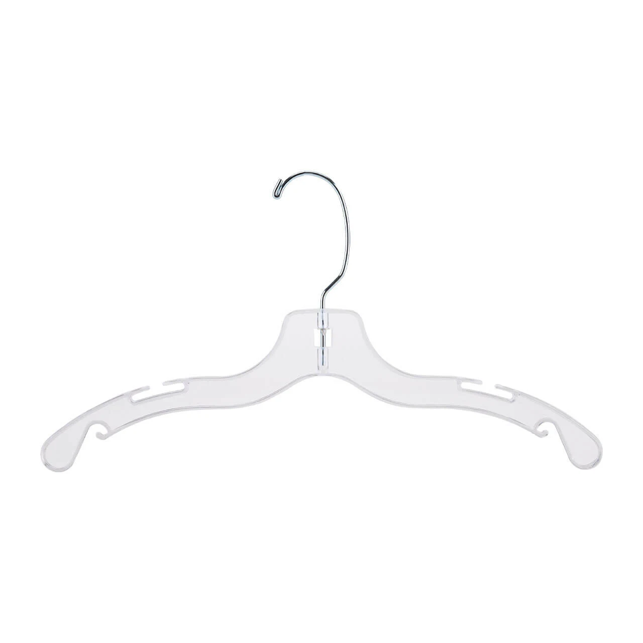 14 inch Clear Plastic Junior Dress Hangers