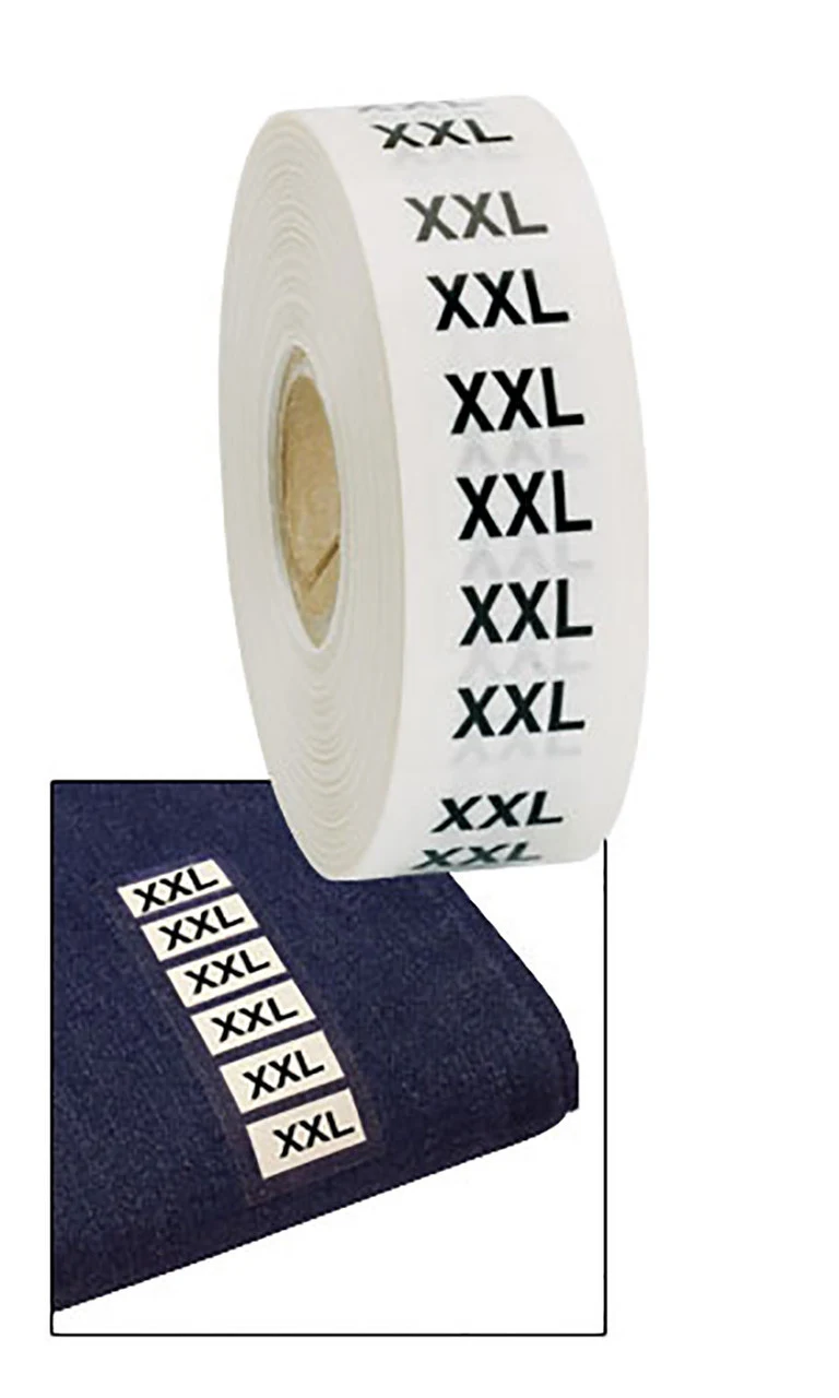 Wrap Around Clothing Size Labels -Size XXL