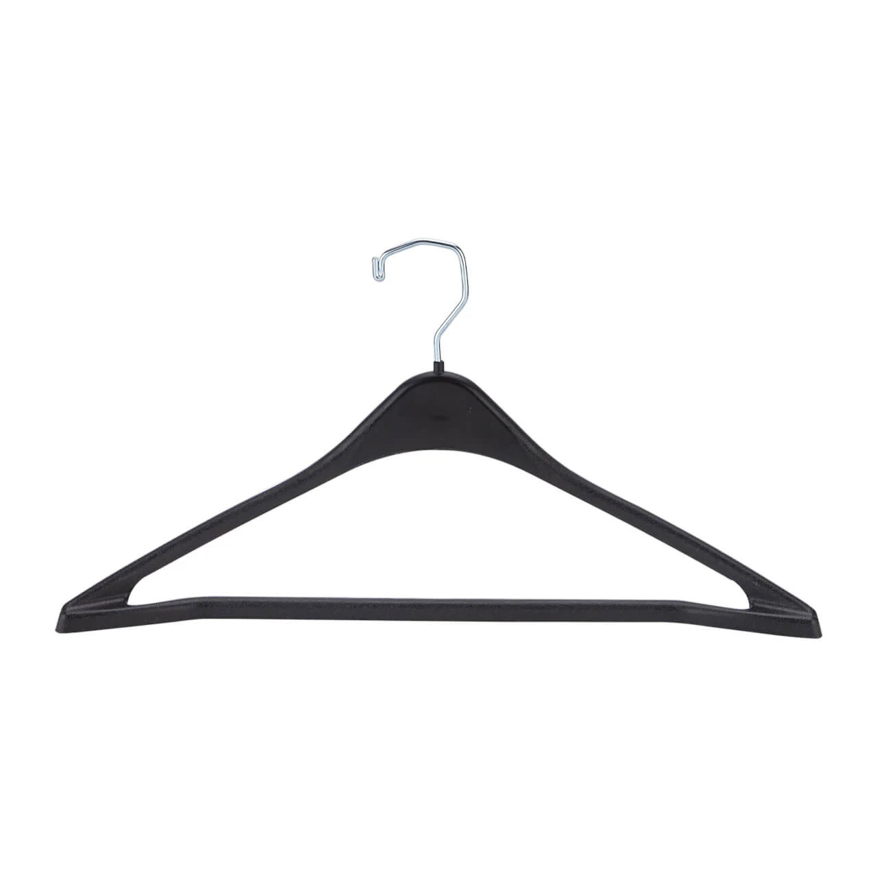 17 inch Contoured Black Plastic Suit Hangers