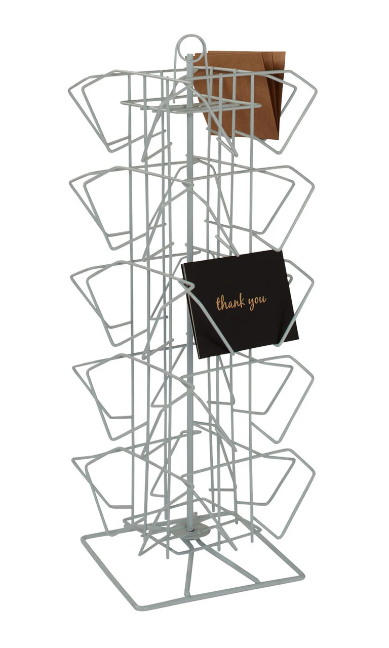 20-Pocket Rotating Countertop Postcard Rack