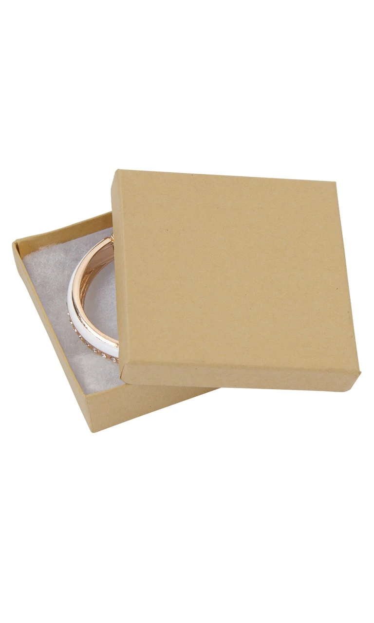 3.5 x 3.5 x 1 inch Cotton Filled Jewelry Boxes
