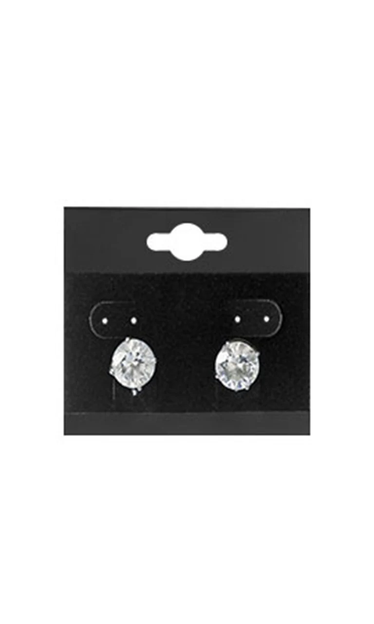 1.5 inch Square Black Velour Earring Cards