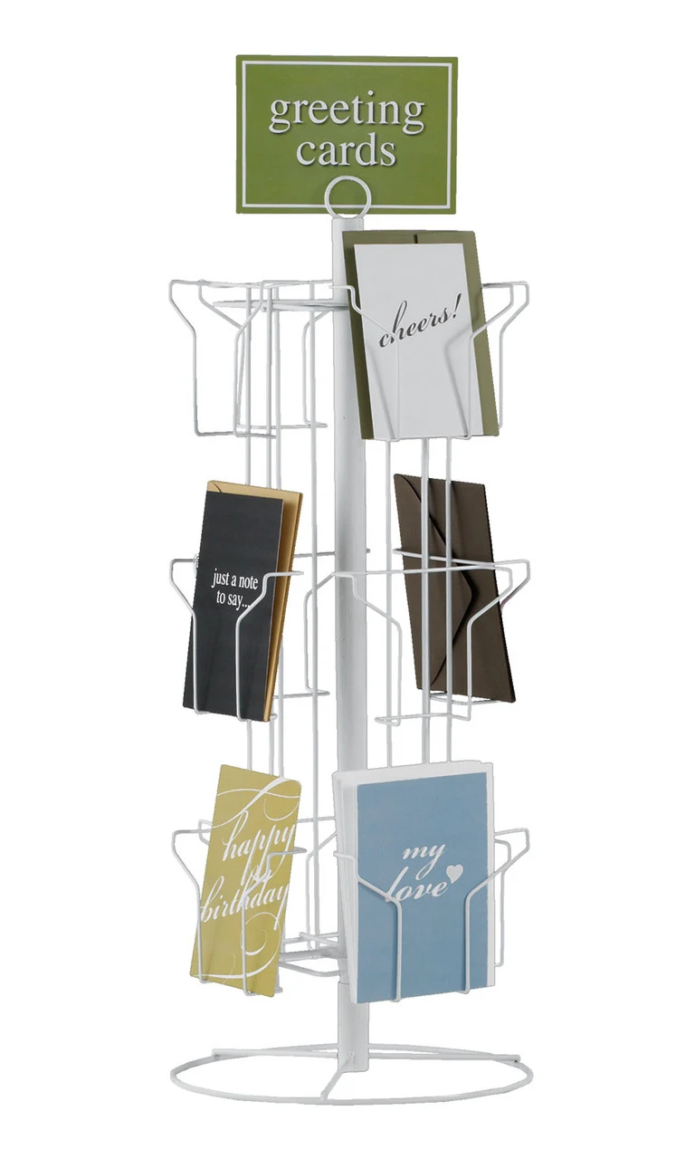 12-Pocket Rotating Greeting Card Rack