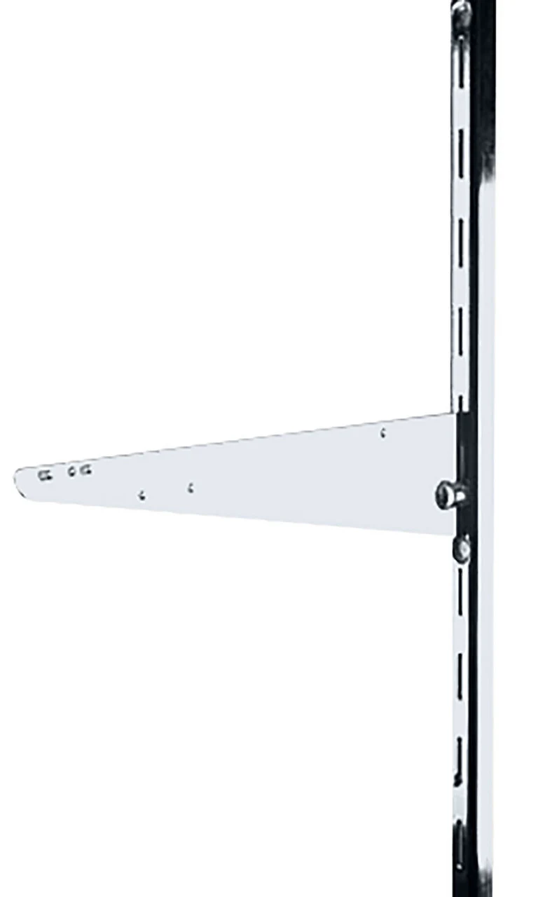 14 inch Chrome Knife Bracket for Slotted Standard - 1 inch slots 2 inch on center