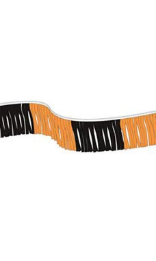 60 foot Gold/Black Metallic Fringe Pennant