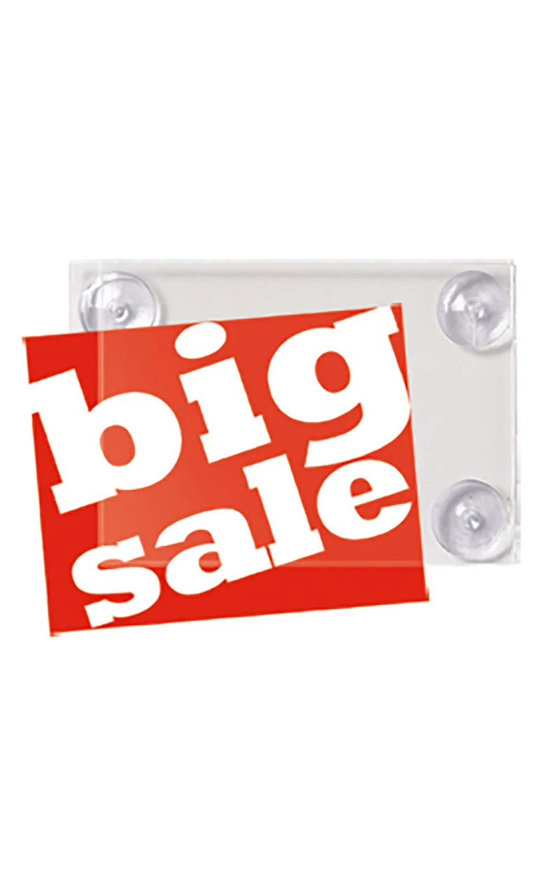 5.5 x 8.5 inch Window Sign Holder with Suction Cups