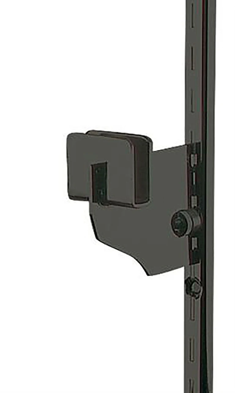 3 inch Black Dimensional Hangrail Bracket for Slotted Standard - .5 inch slots 1 inch on center