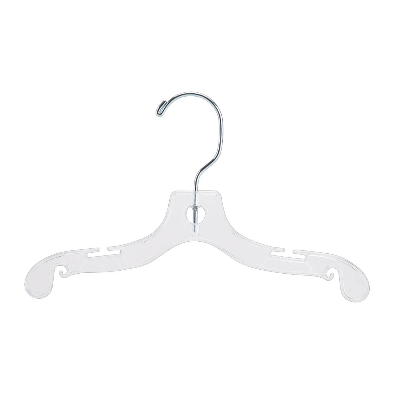 10 inch Clear Plastic Children's Dress Hangers