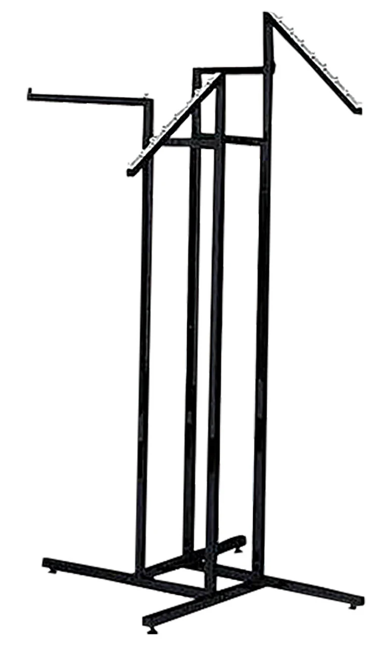 4-Way Accent Clothing Rack with 2 Straight Arms and 2 Slant Arms