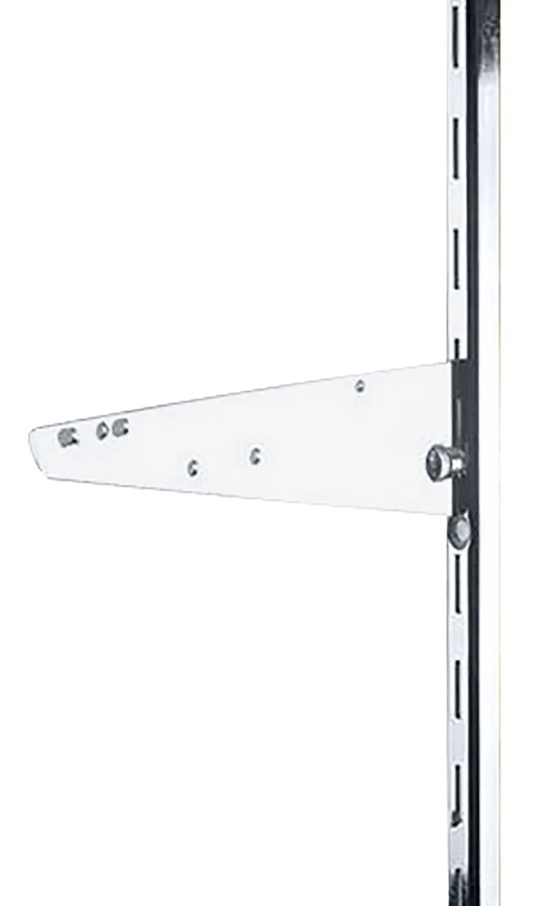 10 inch Chrome Knife Bracket for Slotted Standard - 1 inch slots 2 inch on center